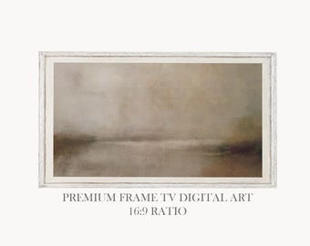 Brown Abstract Landscape Painting 4K Samsung Frame TV Art Living Room Bedroom Digital Textured Oil Canvas Hisense TCL Nxtframe Art Mode LG