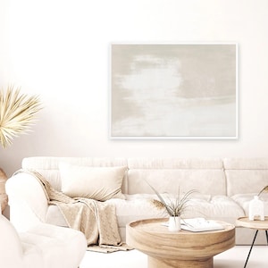 Neutral Beige Abstract Painting Modern Minimalist Artwork Printable Painting by Artist Sand Canvas Japandi Style Wall Art Living Room Decor