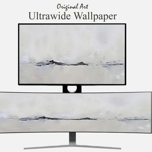 Graue abstrakte Malerei Ultraweite Desktop-Tapete, Ultraweiter Hintergrund für PC Monitor, Landschaftskunst Bildschirmschoner Sperrbildschirm mit großem Bildschirm