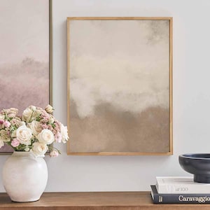 Beige Abstract Printable Wall Art Neutral Landscape Print Instant Download Beige and Tan Tones Modern Minimalist Decor Soft Wabi-Sabi Art