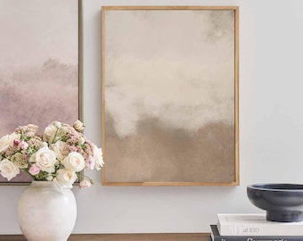 Beige Abstract Printable Wall Art Neutral Landscape Print Instant Download Beige and Tan Tones Modern Minimalist Decor Soft Wabi-Sabi Art