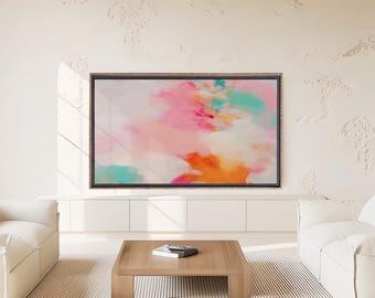 Frame TV Art Colorful Abstract Painting for Living Room TV Art for Bedroom Wall Art for Samsung the Frame TV Hisense CanvasTV