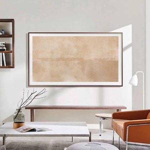 Abstract Painting for Frame TV Art Beige Textured Neutral Artwork 4K Digital TV Art for Living Room Minimalist Sand Organic TV Art Minimal