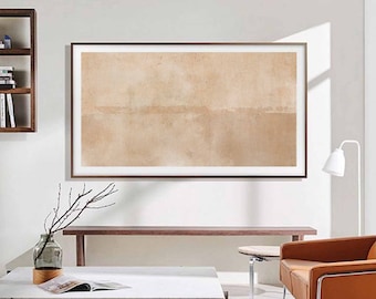 Abstract Painting for Frame TV Art Beige Textured Neutral Artwork 4K Digital TV Art for Living Room Minimalist Sand Organic TV Art Minimal