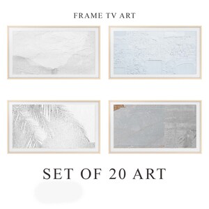 Samsung Frame TV Art Collection, Samsung Frame TV Art Set of 20 artworks, Neutral Frame Tv Art, Abstract, White Paintings, Instant Download