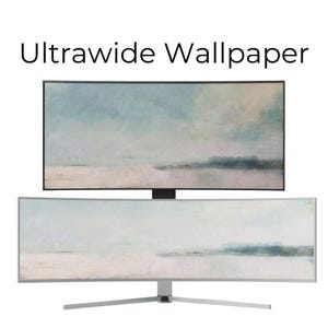Ultrawide Desktop Wallpaper Monitor Ultra Wide Background for PC Screensaver Lock Screen Widescreen Seascape Coastal Abstract Art by Artist