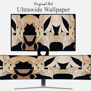 Beige Schwarz Super Ultrabreite Monitor PC Hintergrundbild, 2 Breitbild Desktop Hintergrund, Bildschirmschoner für Büro Computer