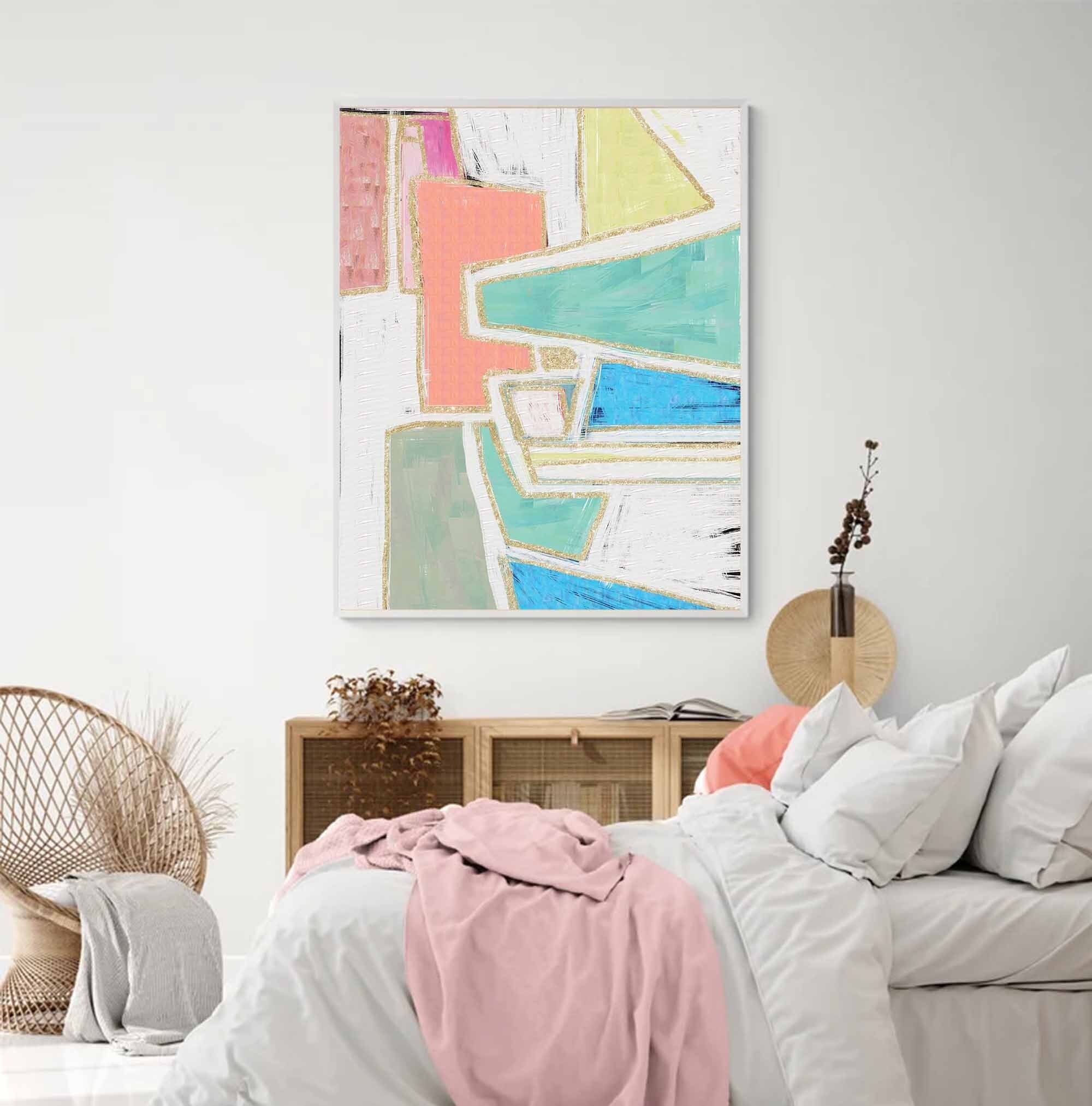 Colorful Midcentury Modern Art Abstract Mid Century Art Etsy