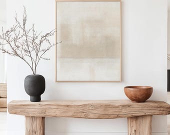 Neutral Abstract Printable Painting Minimalist Artwork Modern Wall Art Horizontal Decor for Entry Stairway Living Room Bedroom or Office