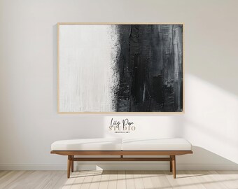 Black and White Abstract Painting Printable Monochrome Art Modern Decor for Living Room Art Deco Contemporary Style Homeware Minimalist
