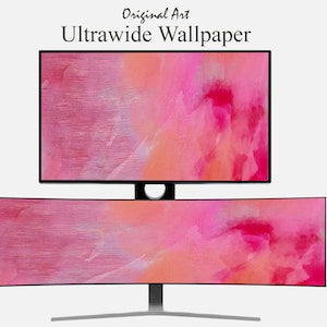 Rosa abstrakte Malerei Super Ultrabreite Tapete, Ultrabreite Hintergrund für PC Monitor, Breitbild-Bildschirmschoner Lock Screen Office-Desktop