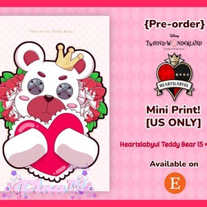 Twisted Wonderland- Heartslabyul (Riddle Rosehearts) Teddy Bear {Pre-order} (READ DESC.)