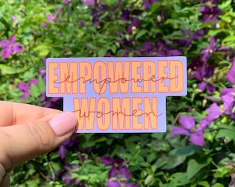 Mujeres empoderadas empoderar a las mujeres - empoderamiento femenino die corte pegatina - niña poder