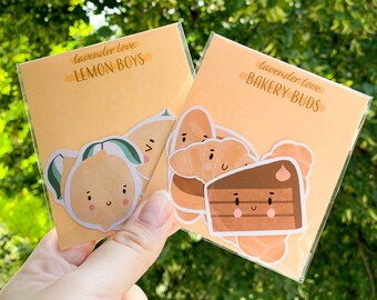Lemon and Bakery Sticker Set - Matte Die Cut Stickers - Adorable Lemon Boys and Cute Bakery Buds