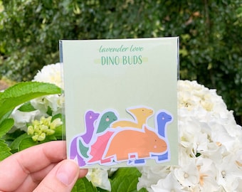 Dinosaur Buds Sticker Set - Matte Paper Stickers - Cute Dinosaur Stickers