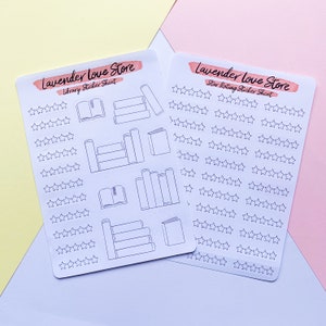 Star Rating Stickers Reading Journal Stickers Bullet Journal