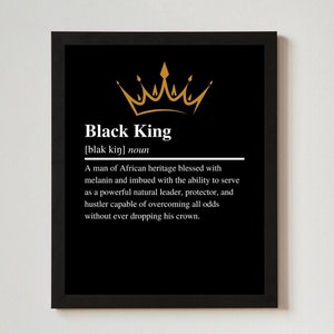Black King Art Printable, Afro Art, African American Art, Printable Wall  Art, African American Illustration, King Art, Black Fathers 