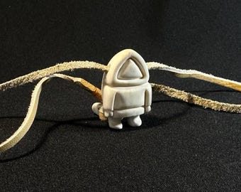 Shamanic Faceless Pendant Inspired by Greenland Art, Handcarved Ritual Doll with Native Ornament, Amulet with Northern Print, Gift for him