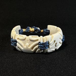 Handcrafted Inuit Inspired Bracelet – Chukchi Shamanic Design, Tribal Beaded Jewelry, Eskimo Art Style, Rustic Gift