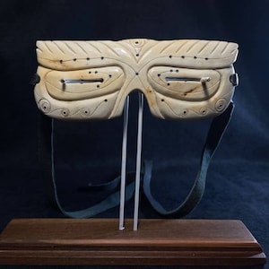Eskimo Inspired Snow Goggles – Handcrafted Inuit Style Sunglasses, Rustic Arctic Eye Protection, Northern Cultures Inspired Gift Idea #6