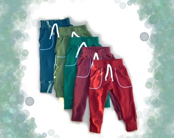 Stylish kids jogger, Soft organic waffle pants, Stylish kids clothes, Slim fitting jogger with pockets, Slim fit jogger