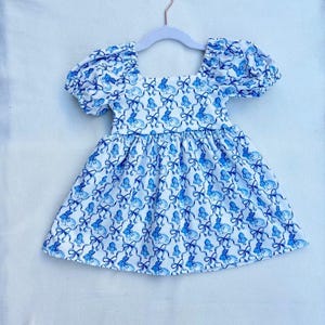 Easter Dress for Girls, Cute Blue Easter Dress, Bunny Dress for Easter,  Gift for Girls - Etsy