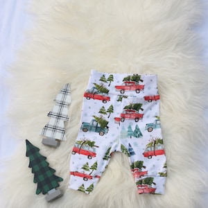 Christmas Tree Truck Joggers, First Christmas outfit, Hipster christmas