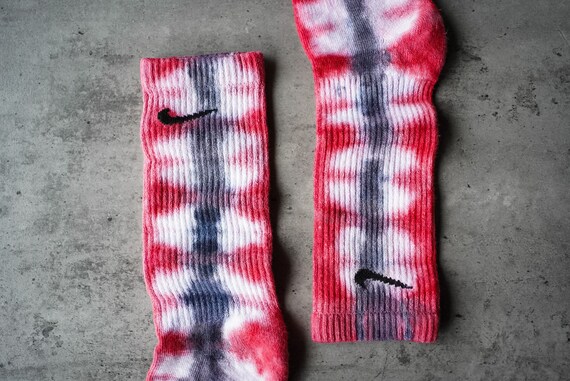 red tie dye nike socks