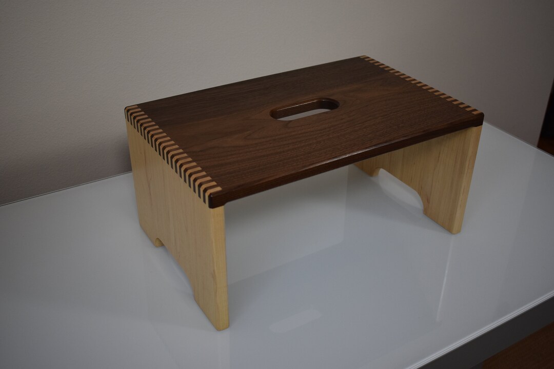 Wood Step Stool Box Joinery, Handcrafted Etsy
