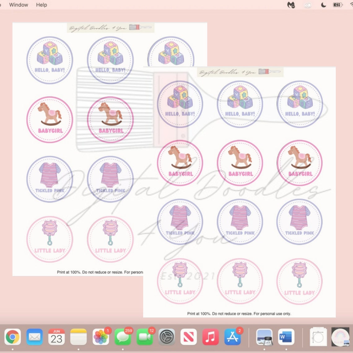 Digital Printable Baby Shower Cupcake Toppers Printable Cake | Etsy