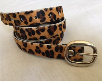 wide leopard print belt