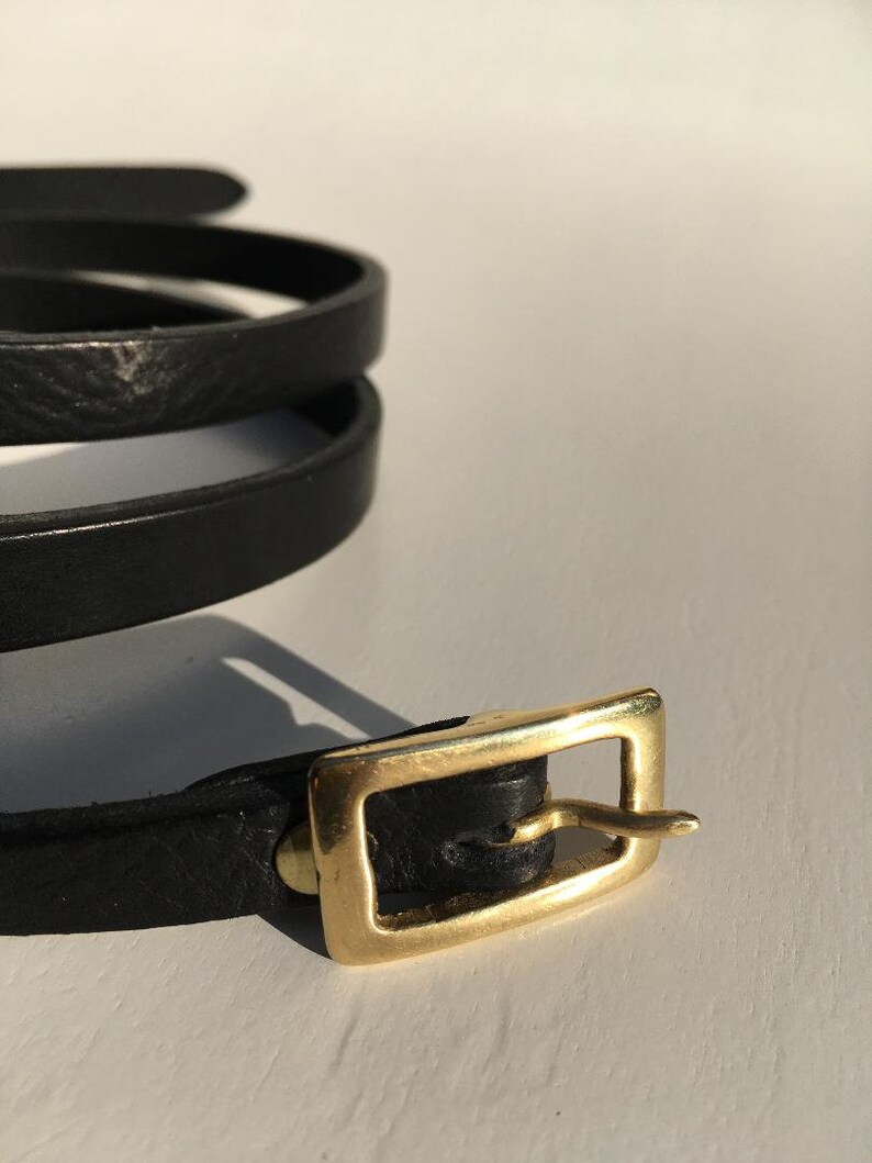 Genuine Leather Ladies Skinny Belt in Italian Bridle Hide - Etsy