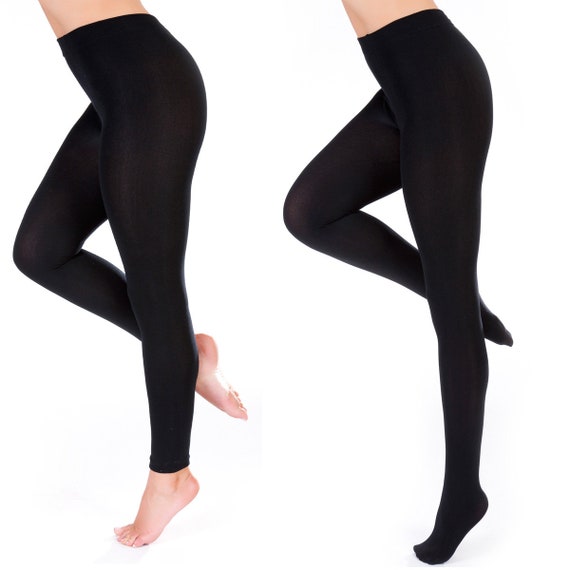 Ladies Thermal Fleece Lined Black Leggings or Tights New Sold