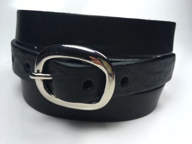 Genuine Leather Ladies Belt Made With Black Italian Luxury Cow - Etsy UK