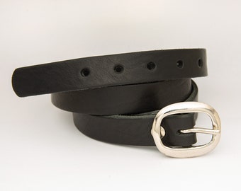 Vintage 90s GAP Black Leather Belt - Women display picture 2