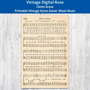 Christ Arose Printable Vintage Hymn Sheet Music