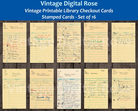 Printable Library Check Out Cards