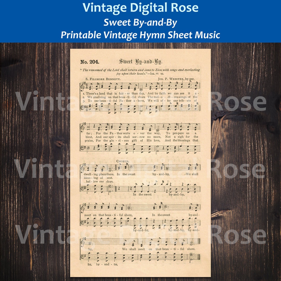 Sweet By-and-by Printable Vintage Gospel Hymn Sheet Music - Etsy