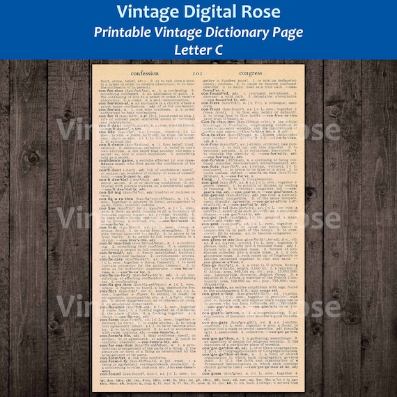 Letter C Vintage Printable Dictionary - Il 570xN.2462560485 Hr85 