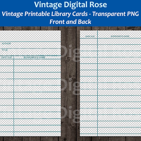 Library Card Catalog Etsy