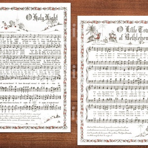 Printable Vintage Christmas Carols Illustrated Best Sellers Top ...