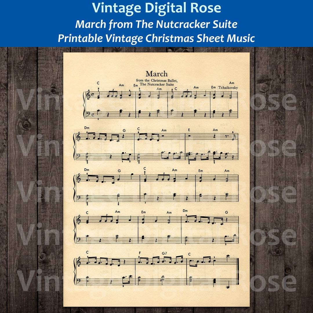 March From the Nutcracker Suite Tchaikovsky Printable Vintage Popular