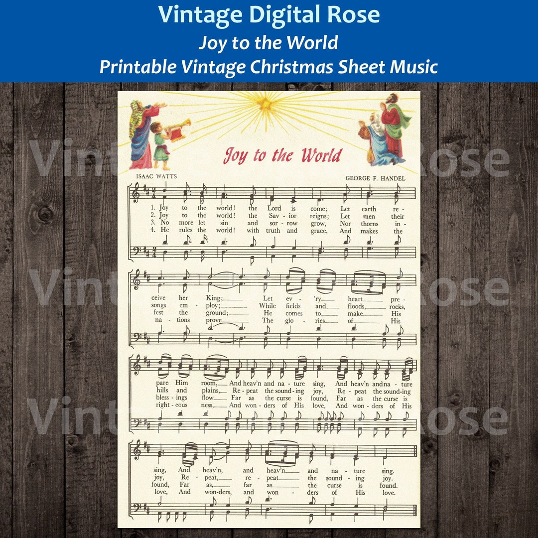 joy-to-the-world-printable-vintage-popular-christmas-carol-sheet-music-color-illustration-etsy for Free Printable Joy To The World Sheet Music Joy to the World Printable Vintage Popular Christmas Carol Sheet Music Color Illustration - Etsy for Free Printable Joy To The World Sheet Music