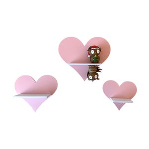 Mini 3-piece heart set as Tonie shelf Toniebox Tonie extension - extension shelf - children&#39;s room - Tonie shelf - Tonie Shelf