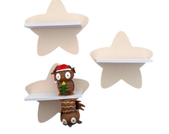 Mini 3-piece star set as Tonie shelf Toniebox Tonie extension - extension shelf - children's room - Tonie shelf - Tonie Shelf