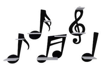 Mini 5-piece set of music notes as Tonie shelf Toniebox Tonie extension - extension shelf - children's room - Tonie shelf - Tonie Shelf - music clef