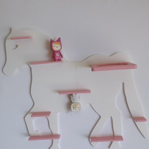 Caballo en blanco/rosa como caja de música Tonieshelf Tonie Toniebox