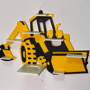 Excavator as Tonie shelf in yellow/black suitable for Toniebox, Tonie, Tonies