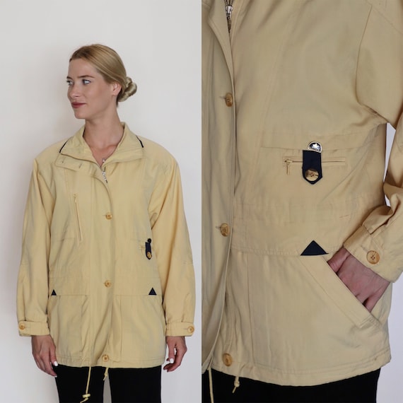 Vintage Light Yellow Windbreaker, 90s 