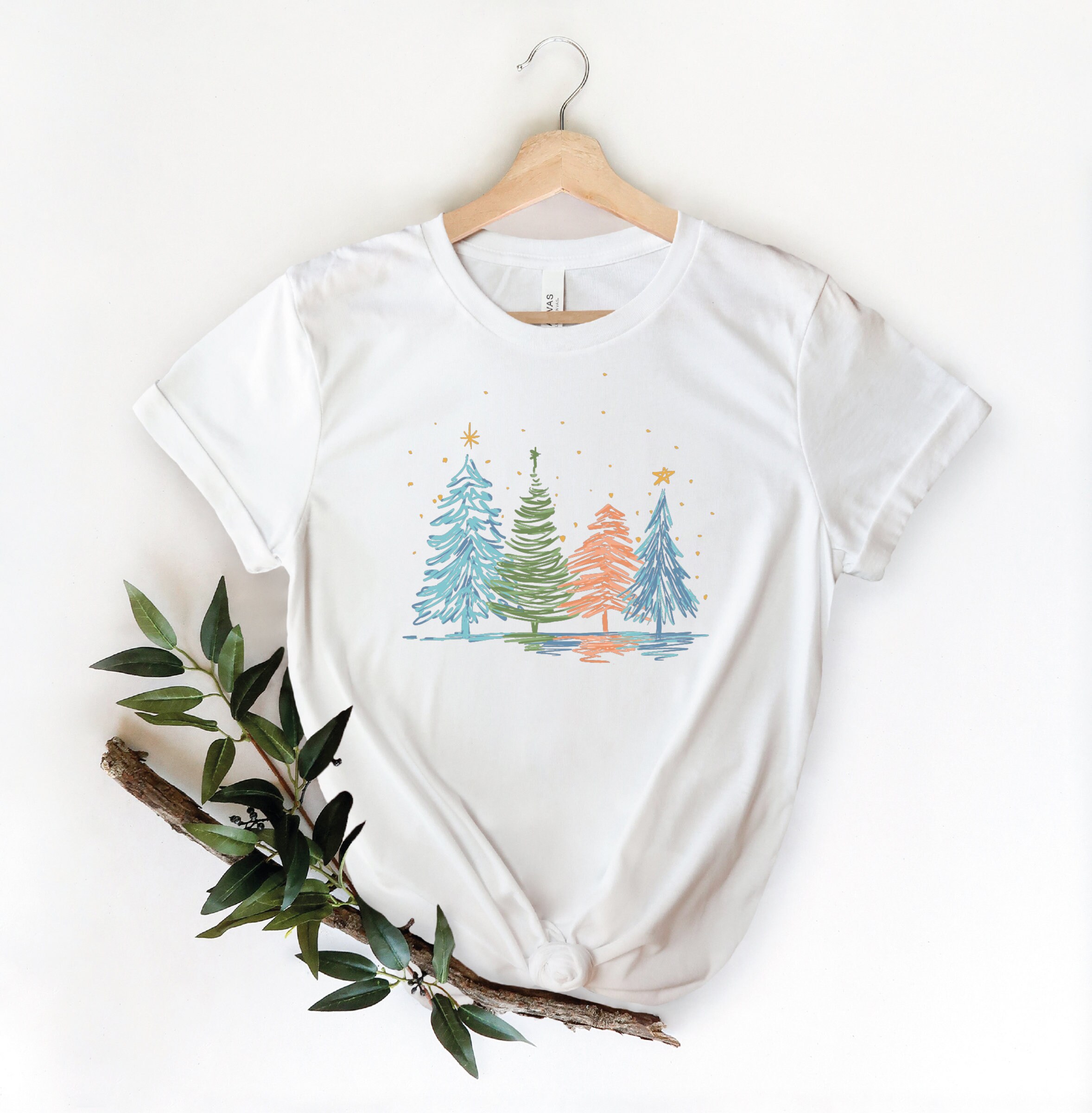 Fancy Christmas Tree Tshirt Santa 